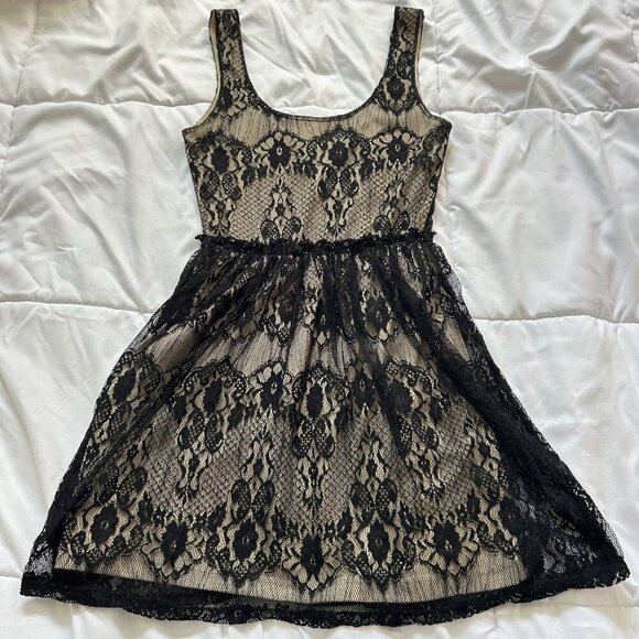 VTG Wet Seal Mini Babydoll Womens Small Dark Fairy 90s Y2K Whimsigoth 2000s Tan - Picture 6 of 6